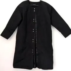 大きいサイズ ロングコートブラック キルティングジャケット オーバーサイズ