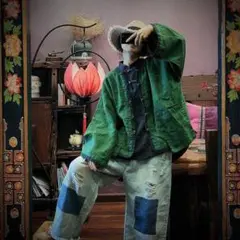 リネン100% パンツ