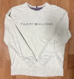 TOMMY HILFIGER ライトグレー トレーナー Lサイズ