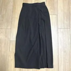 ユニクロ　サイドプリーツナロースカート　Sサイズ　ダークブラウン