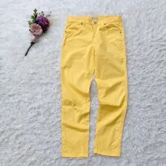 ユナイテッドアローズ ストレッチ コットンスキニー カラーパンツ 薄地 黄色38
