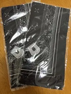 スープストックトーキョー 非売品 バンダナ ブラック２枚 ペイズリー