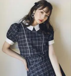 BUBBLESチェック スカートセットアップ