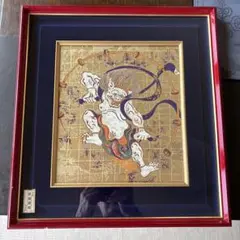 織額　京都西陣　龍村製　源氏絵合錦　織物　額装　C R4635C 織額 京都西陣 龍村製 源氏絵合錦 織物 額装 C R4635C 掛額