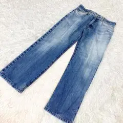 ボブゾン　ストレートデニム　ジーンズ　ブルー　青