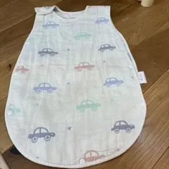 ベビー ガーゼ スリーパー ガーゼ　車　コットン　スナップボタン0-2歳