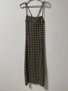 最終値下げ【POCHER】ギンガムチェックキャミワンピース(10月末までの出品)