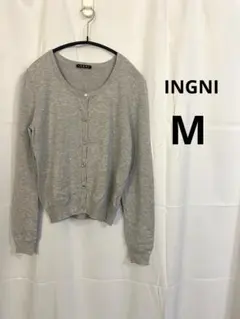 INGNI ビジューボタン ニット カーディガン グレー M 綺麗め