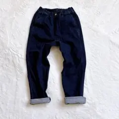 ユニクロ　キッズ　デニム　ジーンズ　濃紺　130センチ