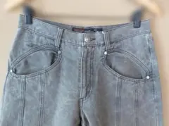 291295=HOMMEフレアデニムパンツ グレーのサムネイル