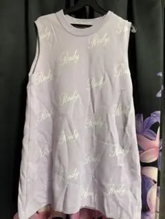 新品Rady ロゴノースリーブワンピース パープル