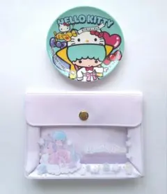 サンリオ キキララ ミニ絵皿 ポーチ セット リトルツインスターズ カードケース