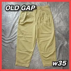 【1週間限定】極太 GAP 2タック イージーチノパン バギー W35 カーキのサムネイル