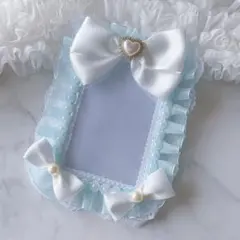 硬質ケース トレカケース レースデコ B7 水色 スカイブルー ミントグリーン