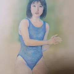 石川吾郎作☆石版画 ・リトグラフ「女性ポートレート」9/50※希少