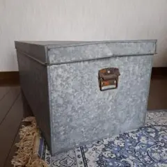 ブリキ　収納ケース　レトロ　直接取引限定