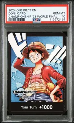 【PSA10】ワンピースチャンピオンシップ2022 ルフィ　ロー　キッド　3連番 PSA10 チャンピオンシップ 2022 ルフィ ロー プロモ 限定 - メルカリ
