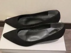 NUMBERS TWENTY-ONE 黒 スウェード パンプス 23.5