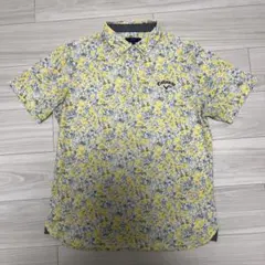 CALLAWAY メンズ　花柄半袖ポロシャツ
