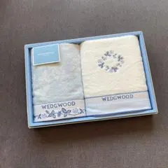 WEDGWOOD タオルセット フェイスタオル・ウォッシュタオル ブルー系 2枚