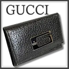 GUCCI 구찌 키 케이스 6연 블랙 가죽
