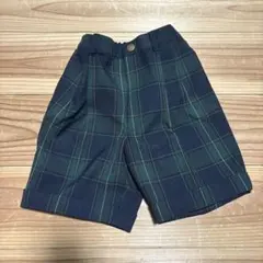 ネイビー・グリーンチェック ハーフパンツ