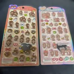 モンチッチ　うるちゅるポップシール　2種セット monchhichi