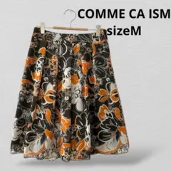 コムサイズムCOMME CA ISMタックフレアスカート フラワー柄 花柄膝丈のサムネイル