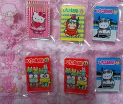 【サンリオいちご新聞】ケロッピ ポチャッコ キティ もんきちクリップバッチセット