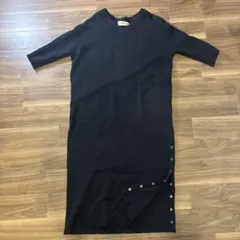 AZUL BY MOUSSY アズール ワッフル ワンピース M 黒