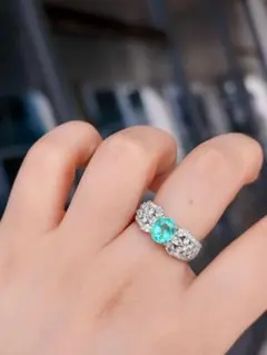 K18WG パライバトルマリン ダイヤモンド リング 0.11ct - メルカリ