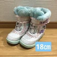 18センチ　スノーブーツ　瞬足　レース　キラキラ　女の子　リボン　ゆめかわのサムネイル