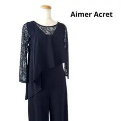 Aimer Acret 2点セットオケージョン オールインワン フリル 総レース