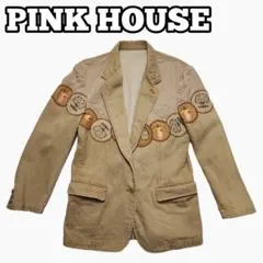 【希少】PINK HOUSE テーラードジャケット 花柄 刺繍 ブラック 日本製 REDValentino｜フラワー刺繍テーラードジャケット