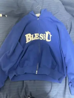 BLESSÜ ブレスユー　ダブルジップパーカー　ブルー