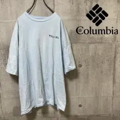 コロンビア　半袖　Tシャツ　ビッグプリント　スカイブルー　メンズXXL