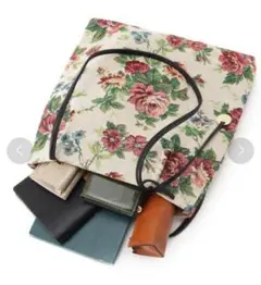 SHOO・LA・RUE◆ハンドルトート　花柄トートバッグ A4サイズ　大容量