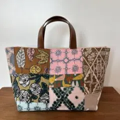 ミナペルホネンrosy beigeトートバッグ ハンドメイド トートバッグM rosy | mina perhonen/ミナ ペルホネン