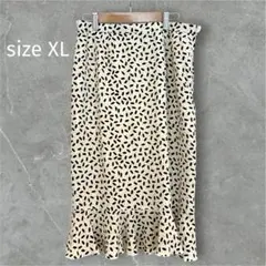 【美品】レリアン プラスハウス 13+ マーメイドスカート ダルメシアン調 総柄