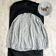 ✨美品✨2024 マーブルシュッド ダイナソードット刺繍 長袖シャツ 洗える