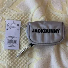 送料込★未使用★ジャックバニー ゴルフボールケース 2個用 グレー カラビナ付