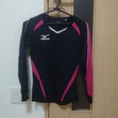 Mizuno 長袖ウェア S 黒/ピンク