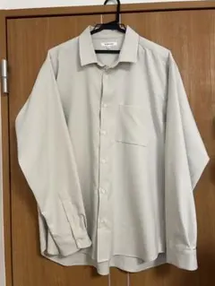 【美品】GLOBAL WORK Mサイズ 長袖シャツ ライトグレー