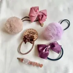 ヘアゴム・ヘアピンセット（ファー・リボン）