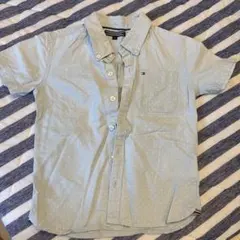 TOMMY HILFIGER 半袖シャツ 110 水色 ドット柄
