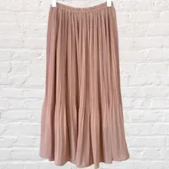 イング プリーツ ティアード スカート ロング丈 フレア シフォン ウエストゴム