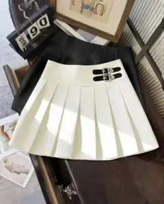 Shein プリーツスカート　ミニスカート　ベルト
