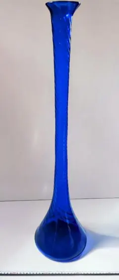 花瓶　フラワーベース　青　華道　生け花　生花　フラワーアレジメント　ビンテージ