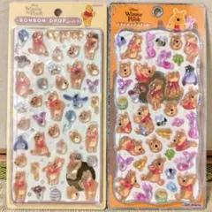 【正規品】くまのプーさん ボンボンドロップシール プチドロップステッカー 計2枚