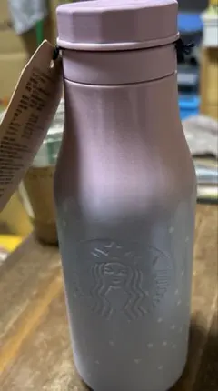 【新品未使用】スターバックス ステンレス ロゴボトル ブルーピンク